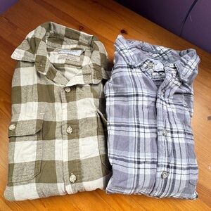 Denim&flower and more flannel shirt bundle size medium